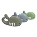 organic latex whale bath toy set